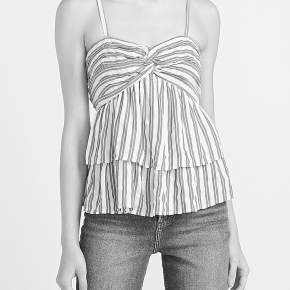 Striped Twist Front Babydoll Cami - Picture 1 of 3